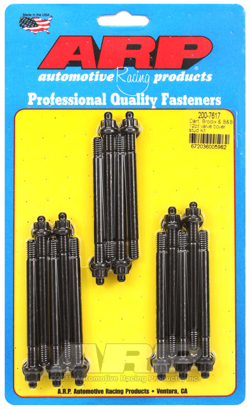 ARP Dart Brodix & B&B 12pt valve cover stud kit - 200-7617 by ARP