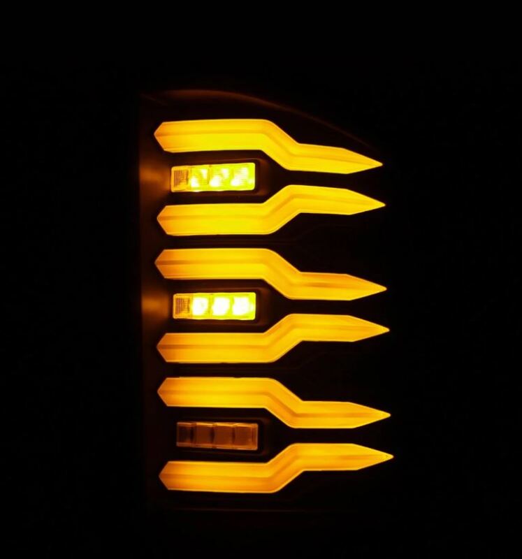 AlphaRex 07-14 Chevrolet Silverado 1500/2500HD/3500HD Luxx-Series LED Tail Lights Blk w/Smoked Lens - 620080