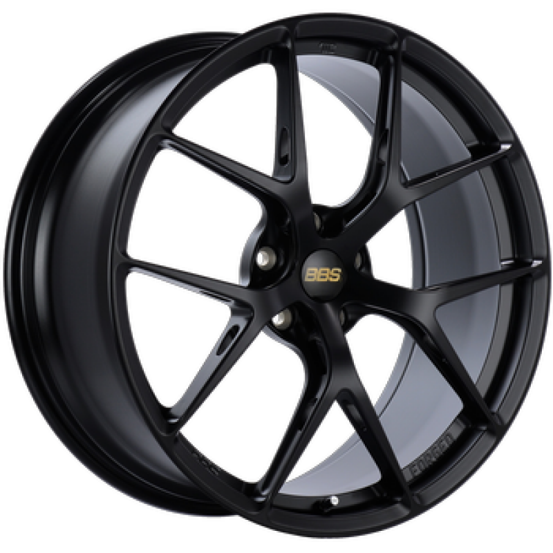 BBS FI-R 20x9 5x112 ET35 PFS Black Satin Wheel -82mm PFS/Clip Req - FI140BS by BBS - front view