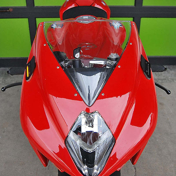 New Rage Cycles 13+ MV Agusta F3/F4 Mirror Block Off Turn Signals - F34-MBO - front view