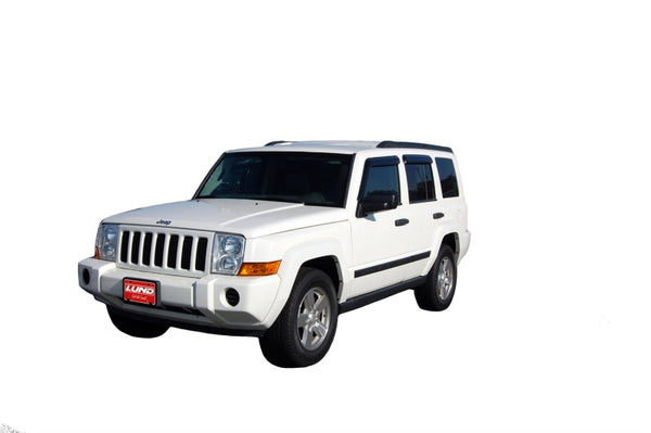 AVS 06-10 Jeep Commander Ventvisor Outside Mount Window Deflectors 4pc - Smoke - 94117 for 2006-2010 Jeep Commander - front v