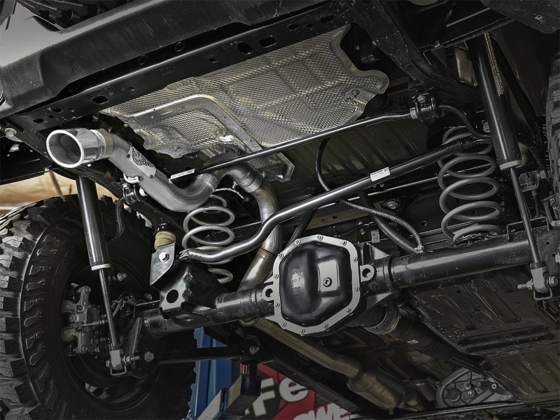 aFe MACH Force-Xp Axle-Back Exhaust System w/Polished Tip 18-20 Jeep Wrangler L4-2.0T / V6-3.6L - 49-48070-1P