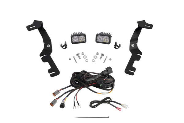 Diode Dynamics Stage Series Ditch Light Kit for 2019-Present Ram C2 Sport - White Combo - DD7595 for 2019-2024 Ram 1500 - fro
