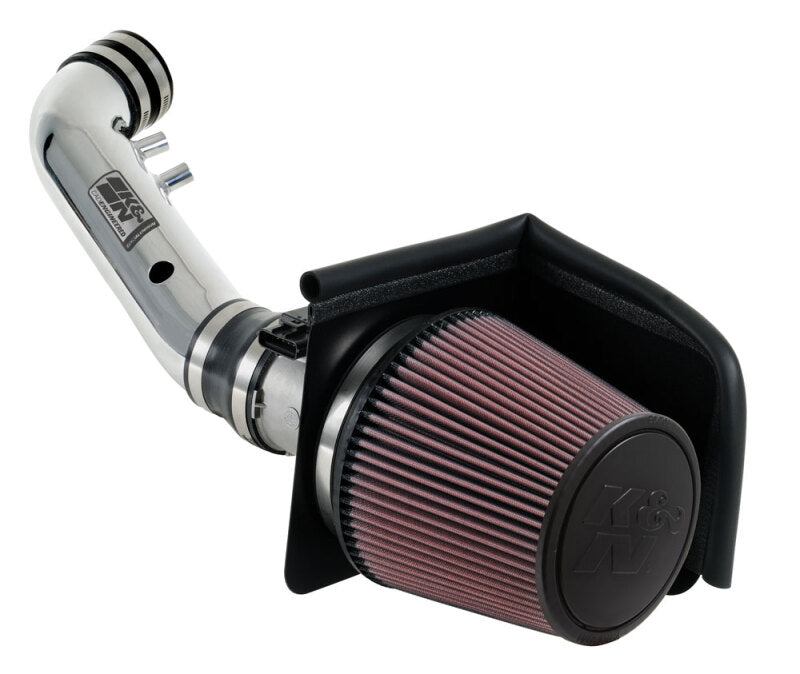 K&N Performance Intake Kit TYPHOON; FORD MUSTANG GT 4.6L - 69-3524TP for 1996-2001 Ford Mustang - angle view