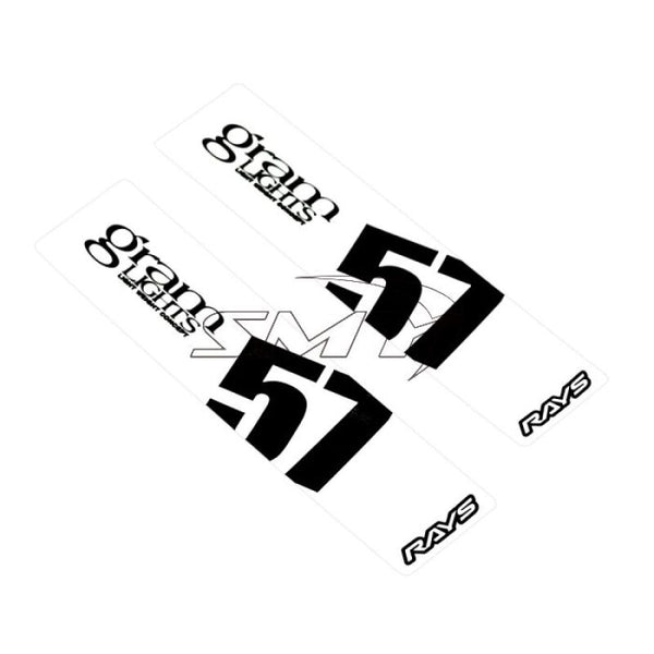 Gram Lights 57DR/57CR Spoke Sticker White (2 PCS) - WC57SSTKW by Gram Lights