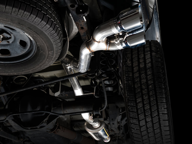 AWE Tuning 09-18 RAM 1500 5.7L (w/o Cutouts) 0FG Single Side Exit Cat-Back Exhaust - Chrome Tips - 3015-32304
