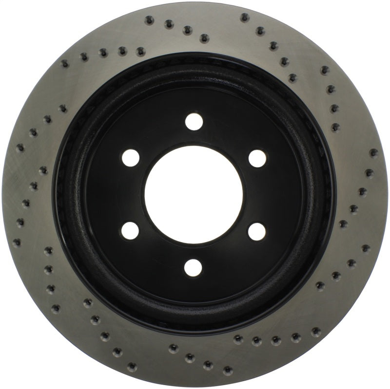 StopTech 2019 Ford Raptor w/ Electronic Parking Brake Sport Cross Drilled Right Rear Rotor - 128.65153R