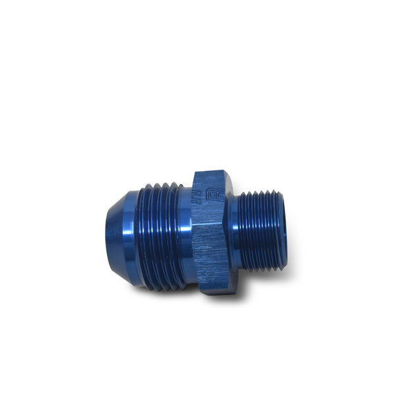 Russell Performance -4 AN Flare to 12mm x 1.5 Metric Thread Adapter (Blue) - 670440 - front view