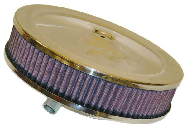 K&N Custom Oval Race Filter 5-1/8in FLG / 9in OD x 3-3/8in HW/VENT - 60-1110 by K&N Engineering - front view