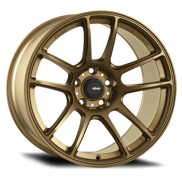 Konig Heliogram 18X8.5 5X112 ET42 Matte Bronze Knurled Bead Flow Formed - HL88512428 by Konig
