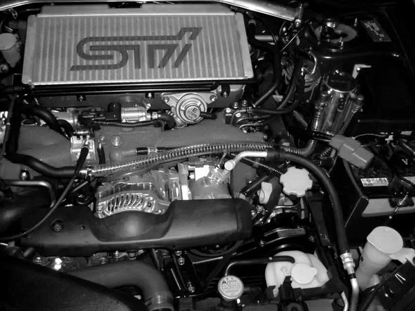 Cusco Misc Oil Catch can GDB applied F WRX-STi (06~07) *0.6L capacity - 673 009 A for 2004-2021 Subaru WRX STI - front view
