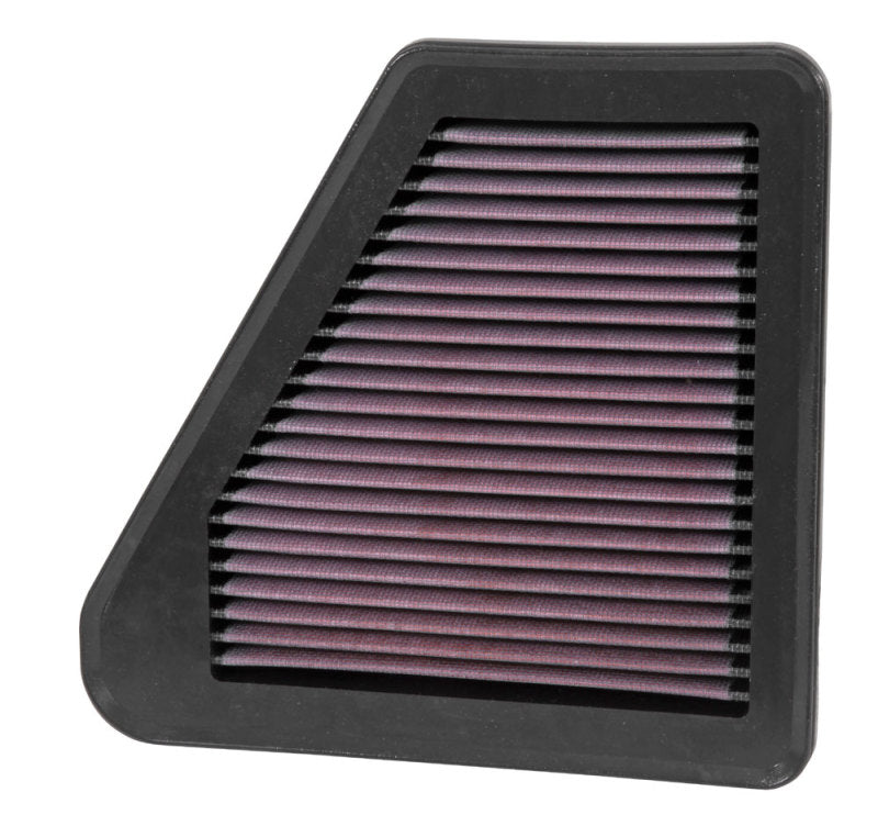K&N 13-17 Honda Civic IX L4-1.6L DSL Replacement Drop In Air Filter - 33-3012 by K&N Engineering - angle view