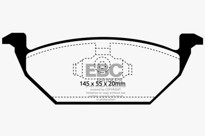 EBC 98-99 Volkswagen Beetle 2.0 Greenstuff Front Brake Pads - DP21117