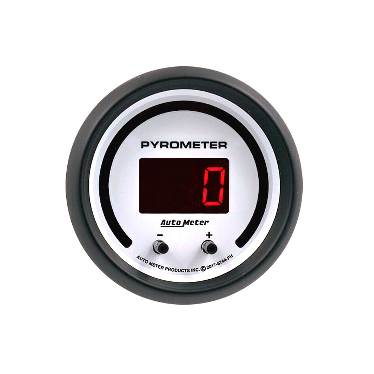 Autometer 52.4mm White Two Channel 0-2000 Degree Pyrometer (EGT) Phantom Elite Digital Gauge - 6744-PH