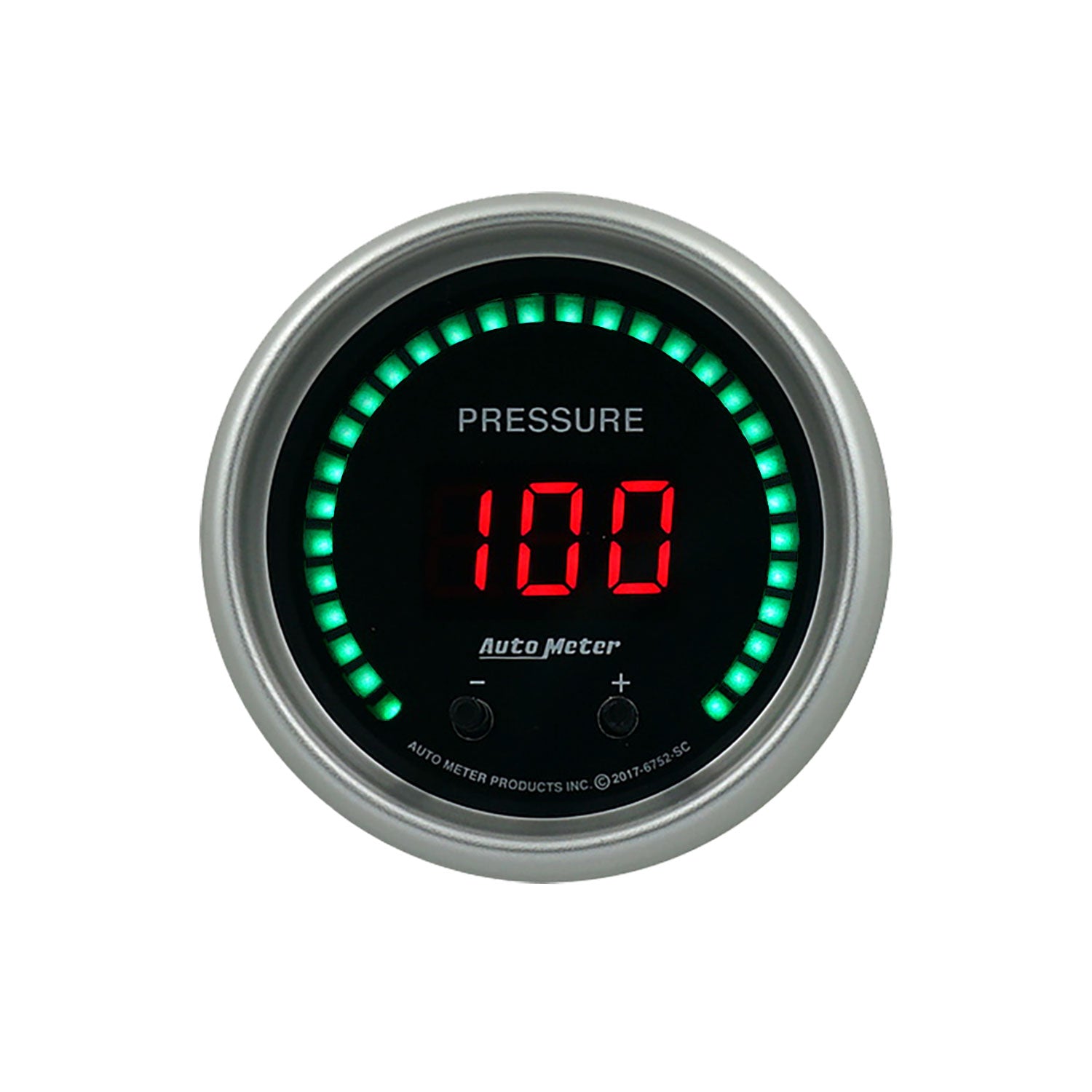 Autometer 52.4mm Black Switchable 0-1600 PSI/0-110 BAR Fluid Pressure Sport-Comp Elite Digital Gauge - 6752-SC