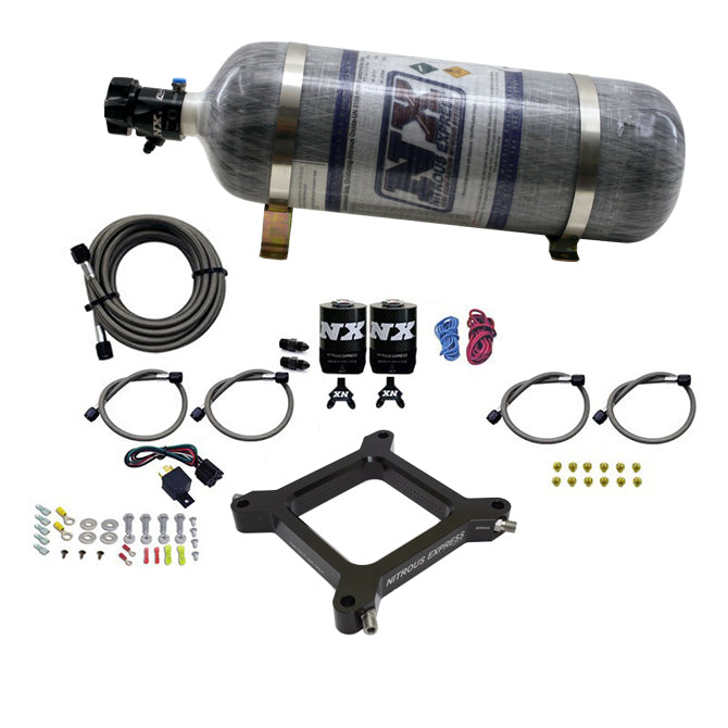 Nitrous Express 4150 Assassin Plate System Pro Power Alcohol 100-500HP (12lb Bottle) - 67545-12