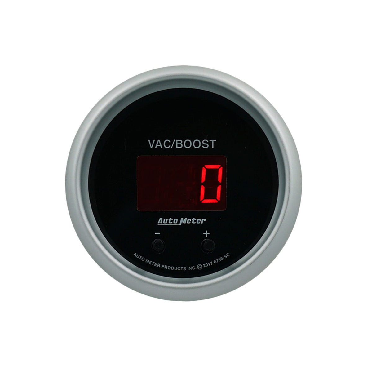 Autometer 52.4mm Black Switchable 0-1600 PSI / 0-110 BAR Vacuum/Boost Sport-Comp Elite Digital Gauge - 6758-SC