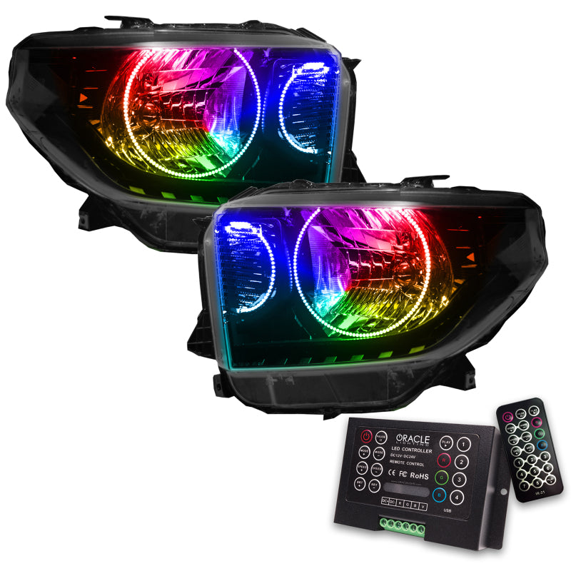 Oracle 14-17 Toyota Tundra SMD HL - Dual Halo Kit - ColorSHIFT w/ 2.0 Controller SEE WARRANTY - 7204-333