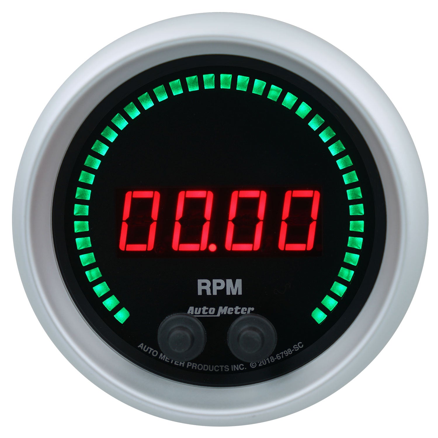 Autometer 85.7mm Black 0-16K RPM Tachometer Sport-Comp Elite Digital Gauge - 6798-SC