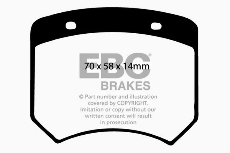 EBC 03-04 Morgan Aero 8 4.4 Redstuff Rear Brake Pads - DP3102C