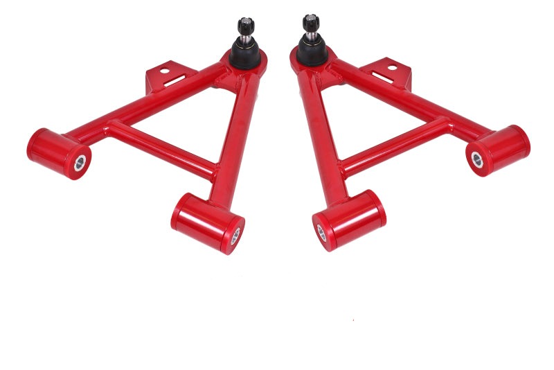 BMR 79-93 Fox Mustang Lower Non-Adj. A-Arms (Coilover Only) w/ STD. Ball Joint (Poly) - Red - AA035R