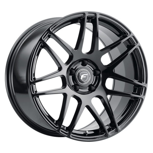 Forgestar F14 20x9.5 / 5x120 BP / ET28 / 6.3in BS Gloss Black Wheel - F25109521P28 by Forgestar - front view