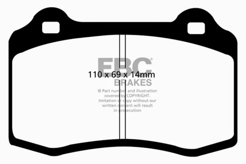 EBC 96-00 Lotus Esprit Turbo 2.0 Turbo GT3 Bluestuff Front Brake Pads - DP51140NDX