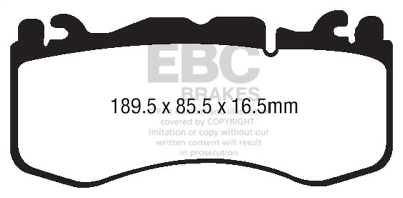 EBC 12+ Aston Martin Vantage 4.7 Yellowstuff Front Brake Pads - DP42174R