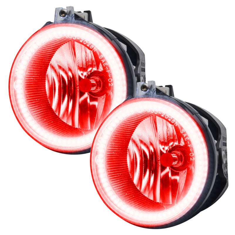 Oracle Dodge Challenger 08-14 LED Waterproof Fog Halo Kit - Red SEE WARRANTY - 1253-003