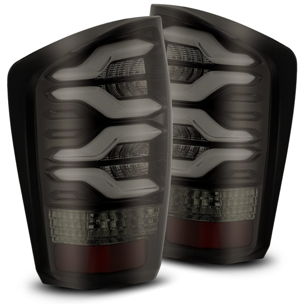 AlphaRex 16-21 Toyota Tacoma LUXX LED Taillights Blk/Red w/Activ Light/Seq Signal - 680000