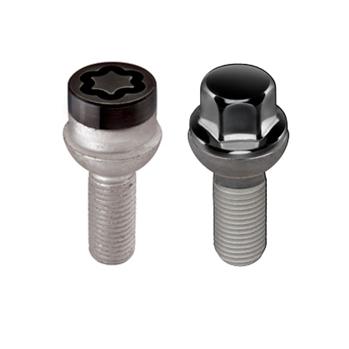 McGard 5 Lug Hex Install Kit w/Locks (Radius Seat Bolt) M14X1.5 / 17mm Hex / 27.5mm Shank L. - Black - 68174BK