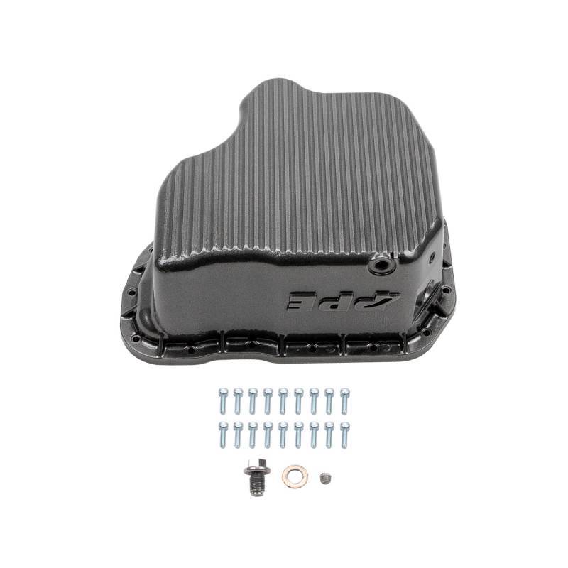 Wehrli 11-16 GM Duramax WCFab X PPE High Capacity Aluminum Oil Pan - Sparkle Bomber Orange - WCF100132-SBO