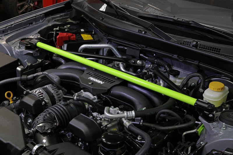 Perrin 2013+ BRZ/FR-S/86/GR86 Strut Brace - Neon Yellow Wrinkle - PSP-SUS-066NY