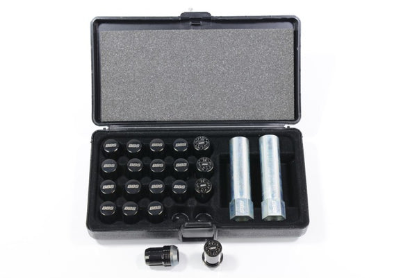 BBS McGard Lug Nut Set 12x1.5 Black - w/Locks - LGM15I by BBS - front view