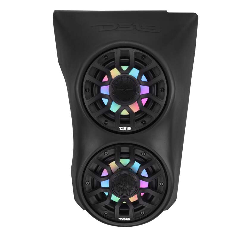 DS18 Water Fall Center Cnsl Loaded Enclosure 2x NXL-IQ6/BK Included 2017+ 2&4 Door IP65 PE Material - CA-X3WFCC66LD - close-up view