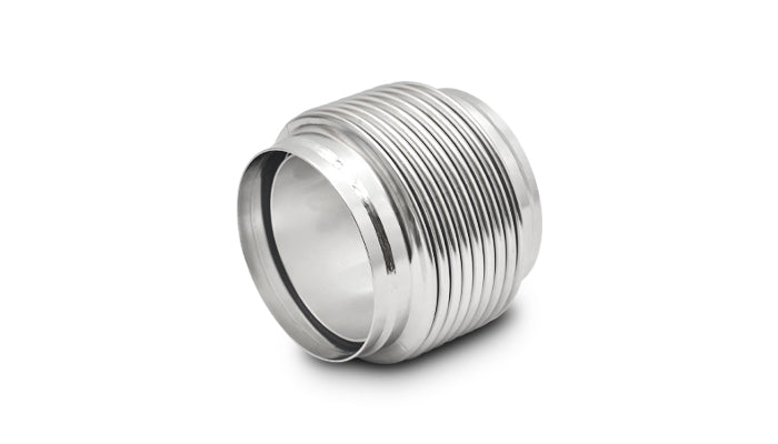 Vibrant SS Bellow Assembly w/ Solid Liner 4in inlet/outlet ID x 4in overall L Electro Polished - 68944
