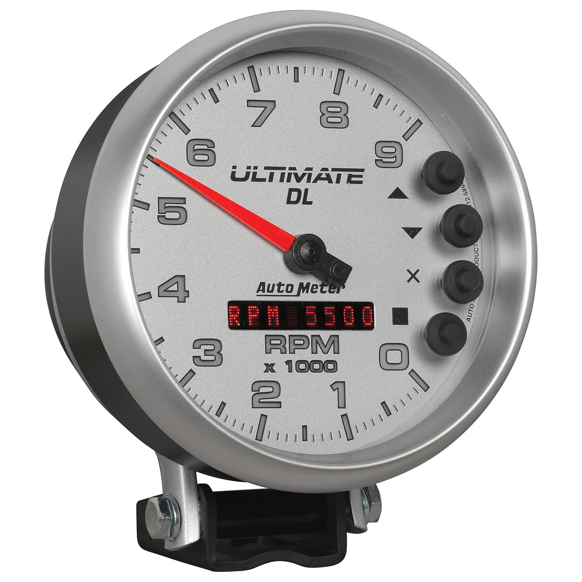 AutoMeter Gauge Tach 5in. 9K RPM Pedestal Datalogging Ultimate Dl Playback Silver - 6894