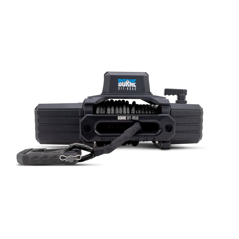 Borne Off-Road 12K Winch - Black Synthetic Rope - BNWN-12-SBK