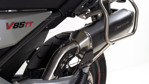Remus 2019 Moto Guzzi V85 TT Black Hawk Black Slip On - 64782 455519 by Remus