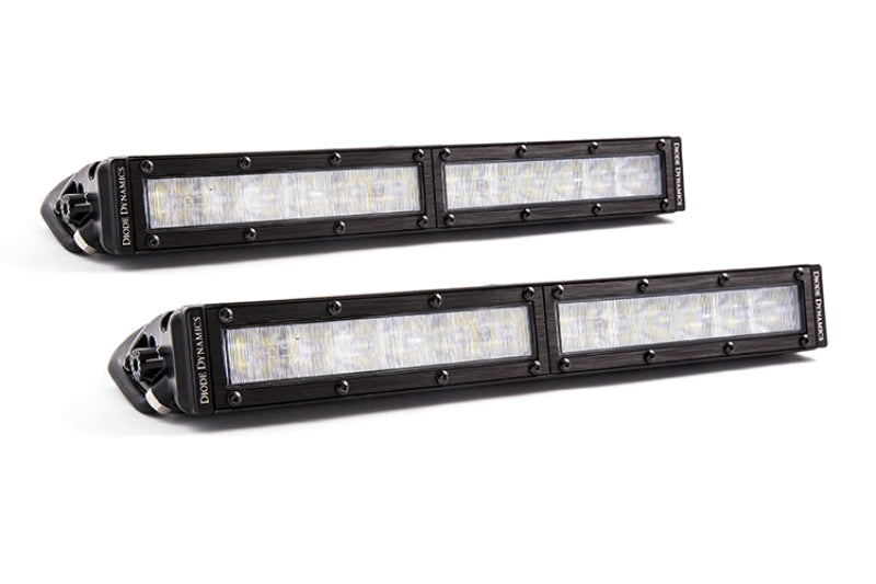 Diode Dynamics 12 In LED Light Bar Single Row Straight Clear Wide (Pair) Stage Series - DD5023P