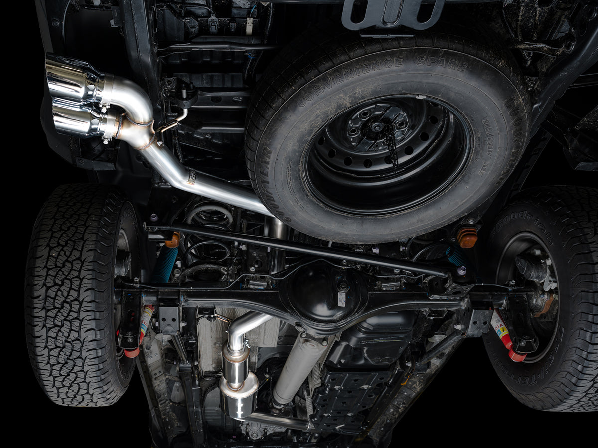 AWE Exhaust for 4th Gen Toyota Tacoma Dual Chrome Silver Tips - 3015-32254