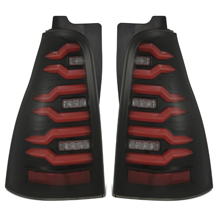 AlphaRex 03-09 Toyota 4Runner LUXX-Series LED Tail Lights- Black/Red - 690080