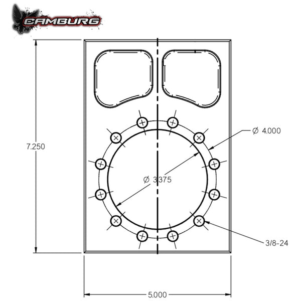 Camburg 4130 TT Bolt-on Spindle Snout Block - CAM-010061 by Camburg - front view