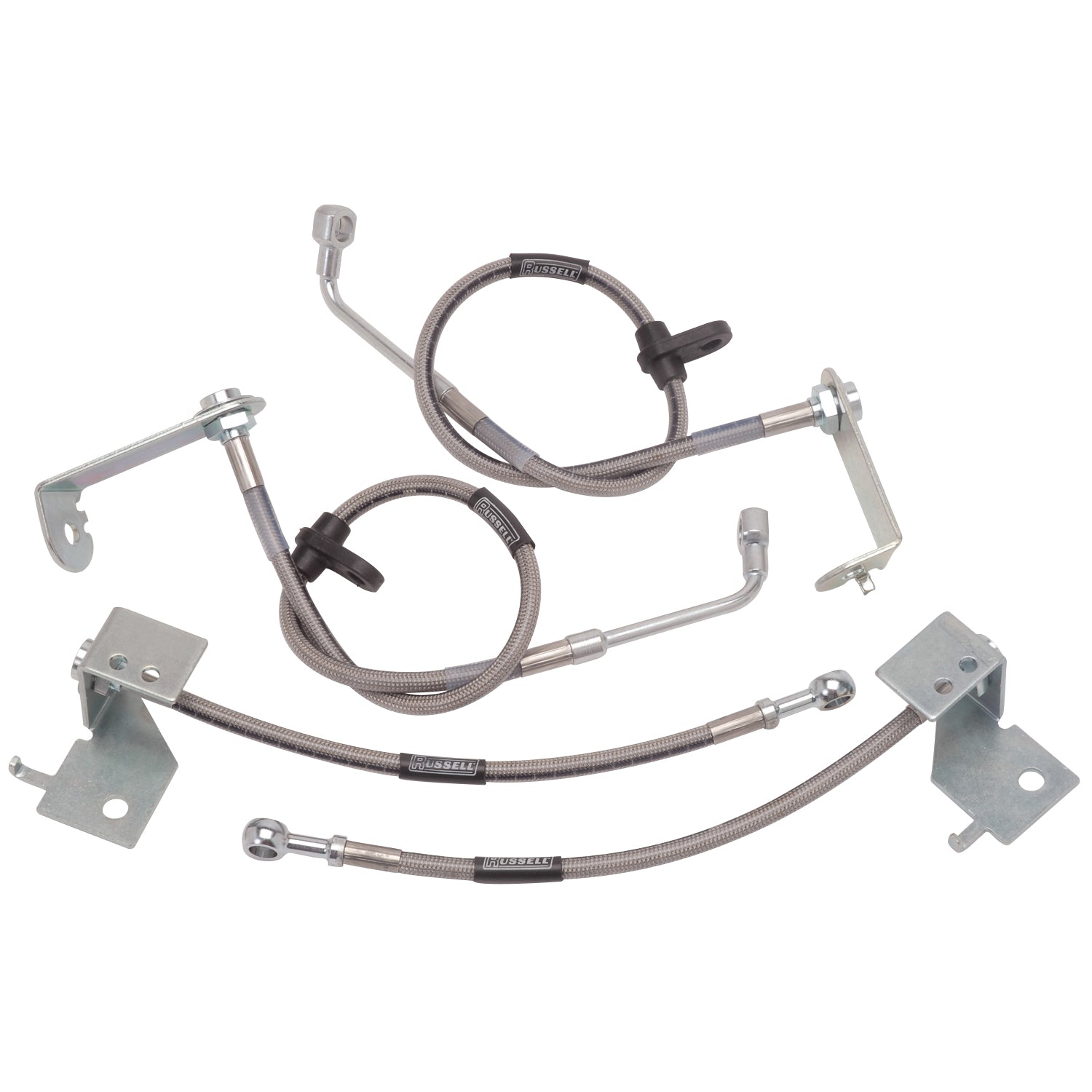 Russell Performance 05-11 Ford Mustang (with ABS) Brake Line Kit - 693380 for 2005-2010 Ford Mustang - front view