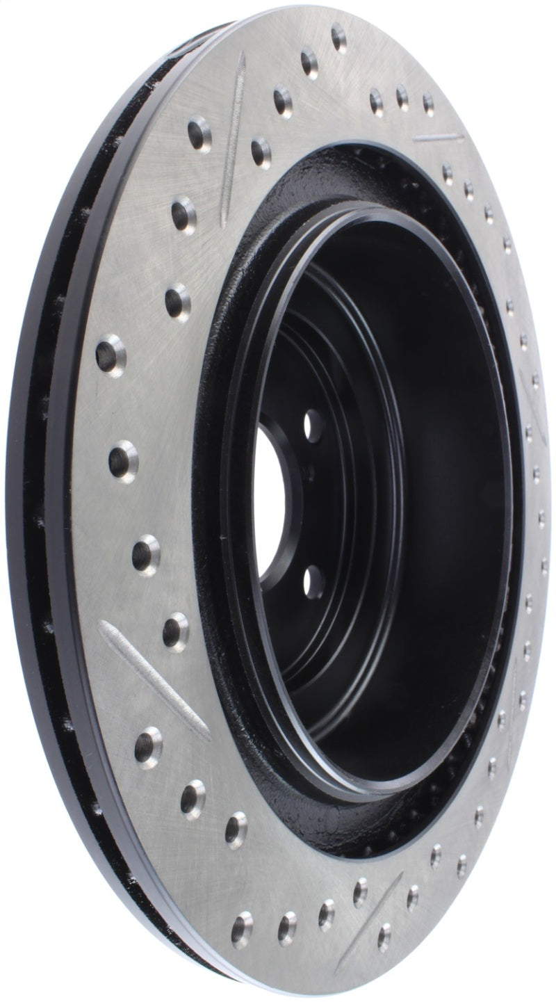 StopTech 06-07 Subaru Impreza WRX (Exc STi) Slotted & Drilled Left Rear Rotor - 127.47025L