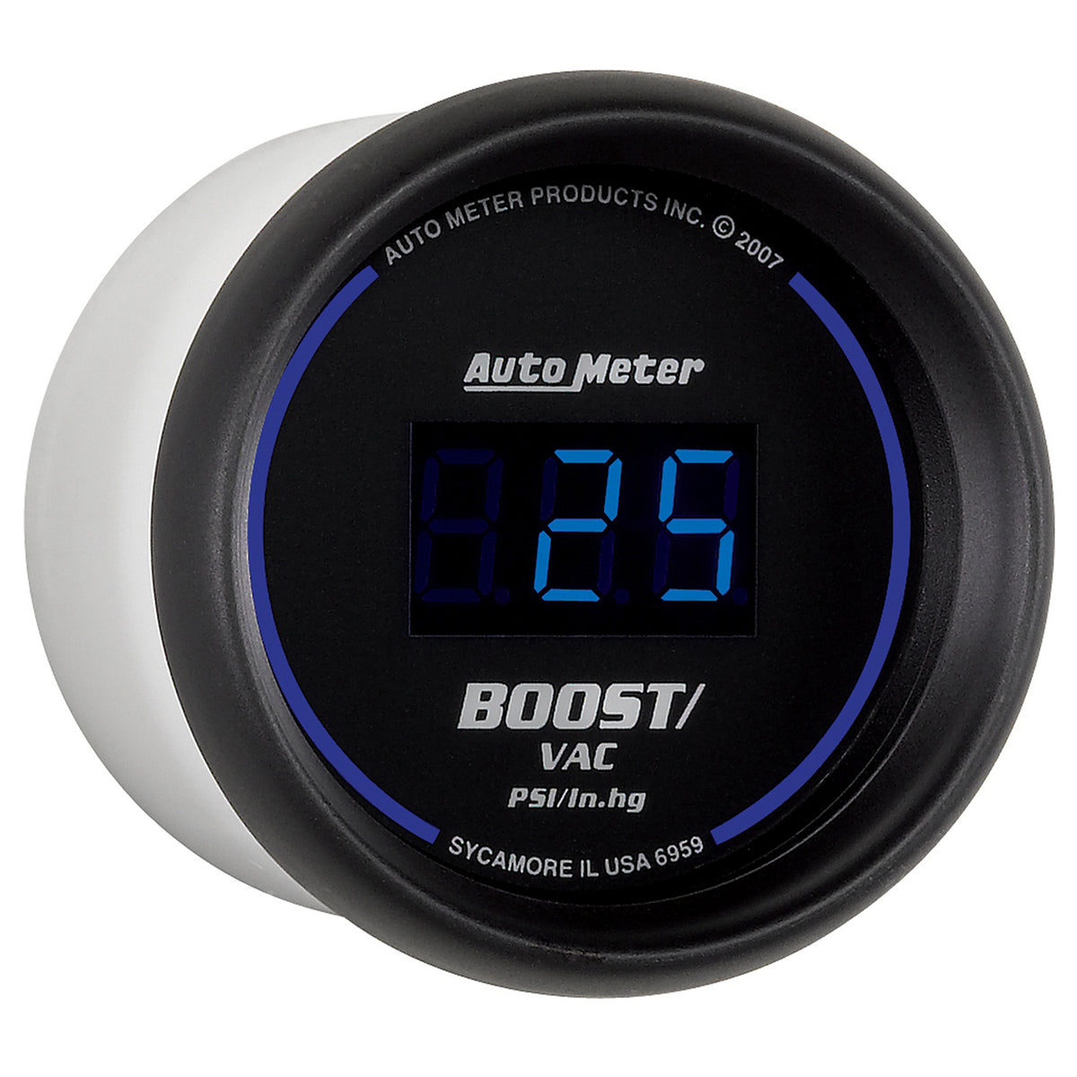Autometer Cobalt Digital 52.4mm Black Vacuum/Boost Gauge - 6959
