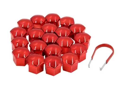 Gorilla Automotive - 21mm Hex Cap Set Red Clam - 21CAP-IRD