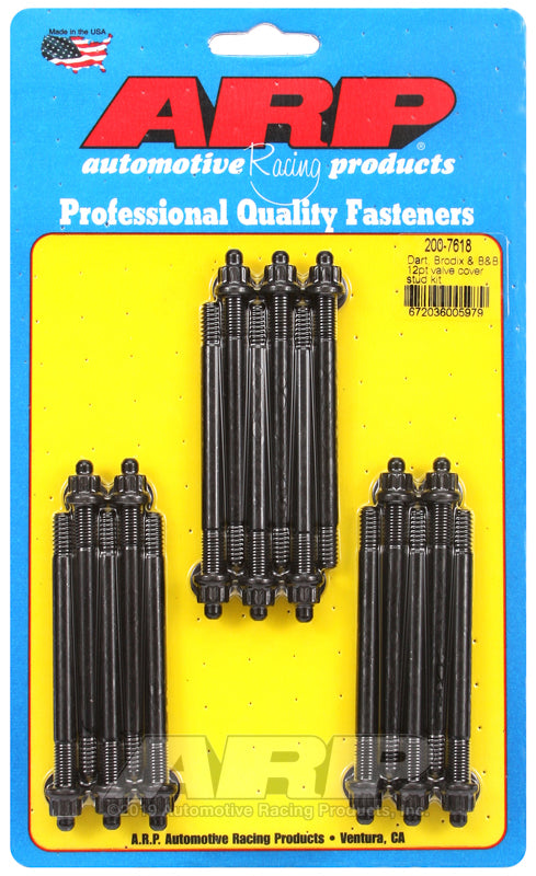 ARP Dart Brodix & B&B 12pt valve cover stud kit - 200-7618 by ARP
