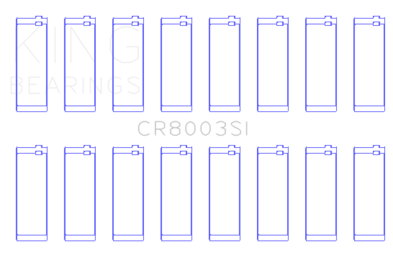 King Engine Bearings Gmc 281 (Size +0.25mm) Connecting Rod Bearing Set - CR8003SI0.25