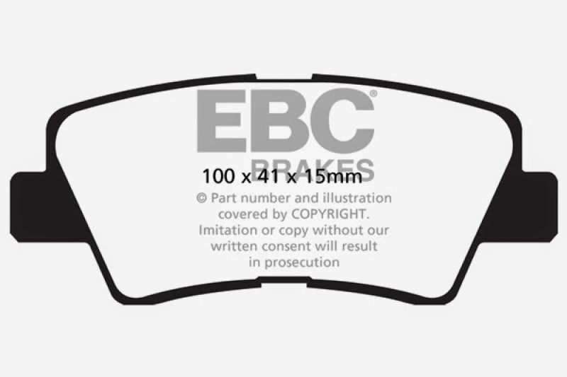 EBC 09-11 Hyundai Azera 3.3 Ultimax2 Rear Brake Pads - UD1313